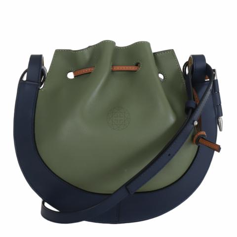 Sell Loewe Small Horseshoe Colorblock Saddle Bag Blue/Green