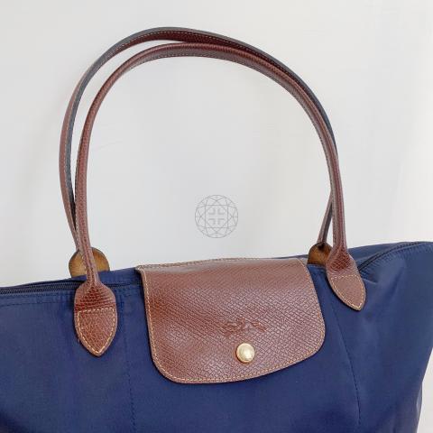 Sell Longchamp Medium Long Handle Le Pliage Bag Dark Blue