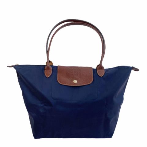 Longchamp navy blue discount medium long handle