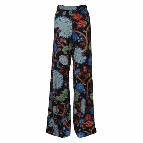 Floral Pants, Black