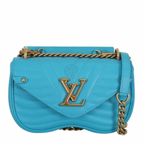 Louis Vuitton New Wave Chain Bag Quilted Leather PM Blue