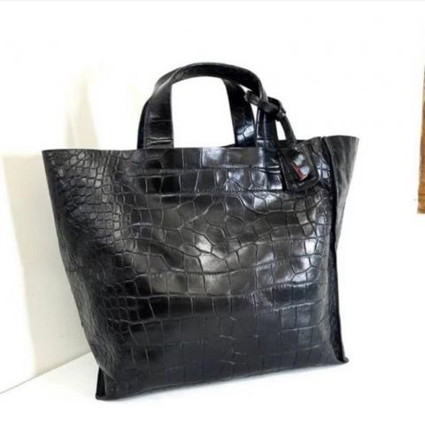 Sell Furla Crocodile Embossed Tote - Black | HuntStreet.com Sell Furla Crocodile Embossed Tote - Black | HuntStreet.com