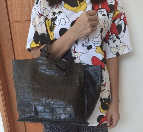 Sell Furla Crocodile Embossed Tote - Black | HuntStreet.com Sell Furla Crocodile Embossed Tote - Black | HuntStreet.com