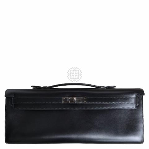 Hermes Kelly Cut Bag Clutch Souffre Rare to Find Epsom Leather