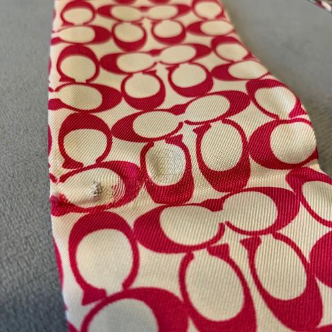 Coach red and white polka dot scarf COACH Polka Dot Silk Skinny Scarf | Nordstrom main image 4