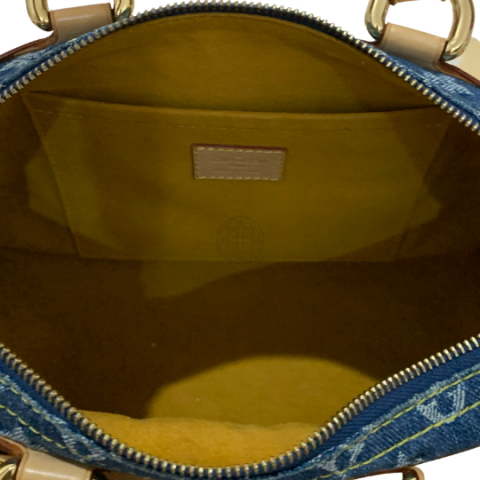 Néo speedy handbag Louis Vuitton Blue in Denim - Jeans - 29749341
