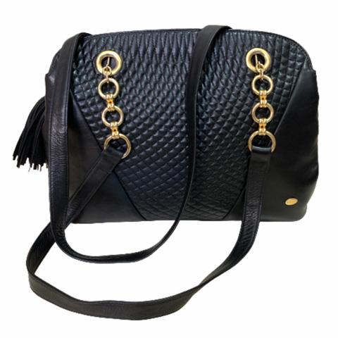 Sell Bally Vintage Quilted Shoulder Bag Black