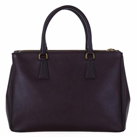 Sell Prada Saffiano Lux Double-Zip Bag Maroon