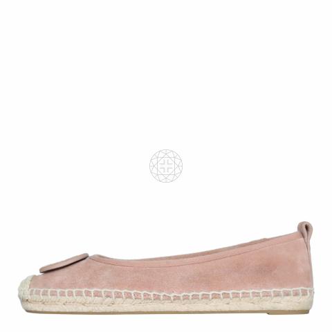 Sell Tory Burch Suede Minnie Ballet Espadrilles - Dusty Pink |  