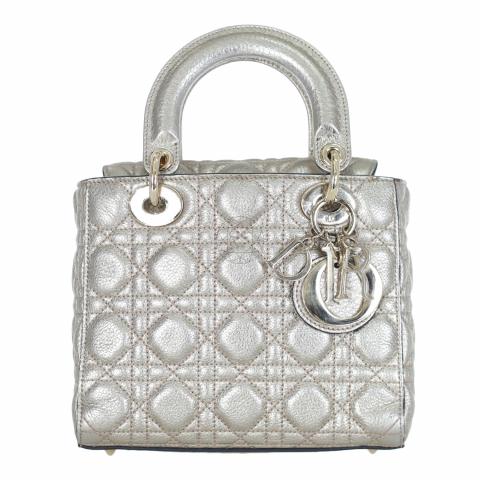 Christian Dior Mini Metallic Silver Lady Dior Bag  Labellov  Buy and Sell  Authentic Luxury