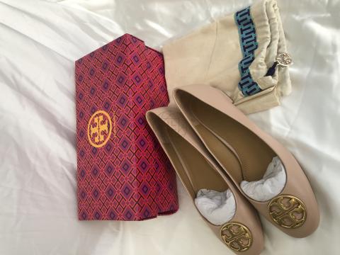 Sell Tory Burch Chelsea Ballet Flats - Nude | HuntStreet.com