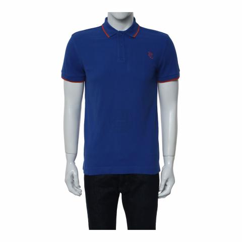 Sell McQ Alexander McQueen Embroidered Polo Shirt Cobalt Blue
