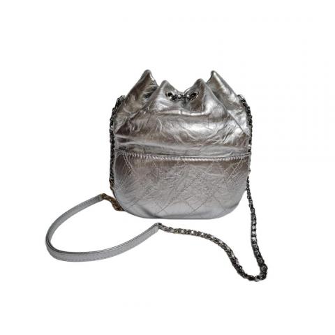 Sell Chanel Metallic Crumpled Calfskin Gabrielle Purse - Silver
