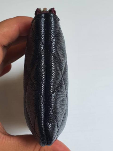 CHANEL Mini O Case Black Caviar Leather SHW Made in Italy BNIB