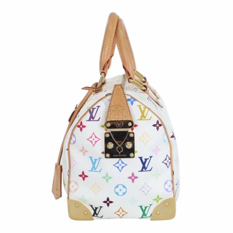 Louis Vuitton Monogram Multicolor Speedy Bag (White) MLX22007 –  LuxuryPromise