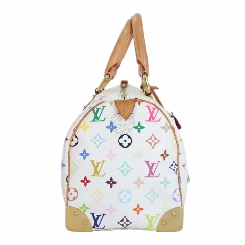Louis Vuitton Monogram Multicolor Speedy Bag (White) MLX22007 –  LuxuryPromise