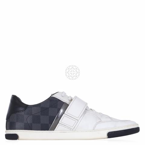 LOUIS VUITTON S/S 2012 Ace Graphite Damier Canvas and Leather Low Top  Sneaker at 1stDibs