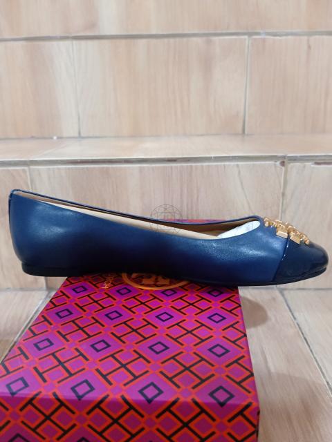 Sell Tory Burch Everly Cap Toe Ballet Flats Blue HuntStreet