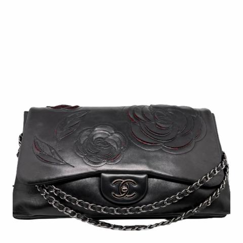 Sell Chanel Camellia Accordion Flap Bag - Black 