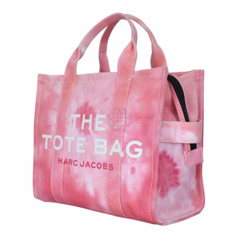 Marc Jacobs THE Tye Dyed Mini Traveler's Tote Bag Pink & Yellow,  Crossbody Strap