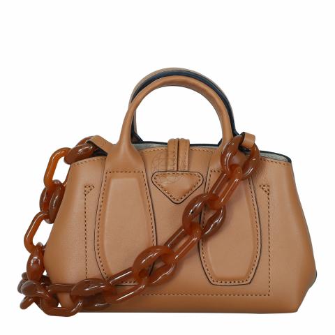 Longchamp Roseau Medium Top Handle Bag In Brown