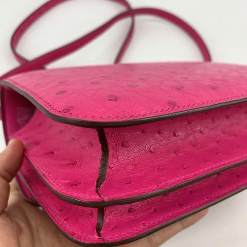 Sell Hermès Ostrich Constance 18 Bag - Pink/Red