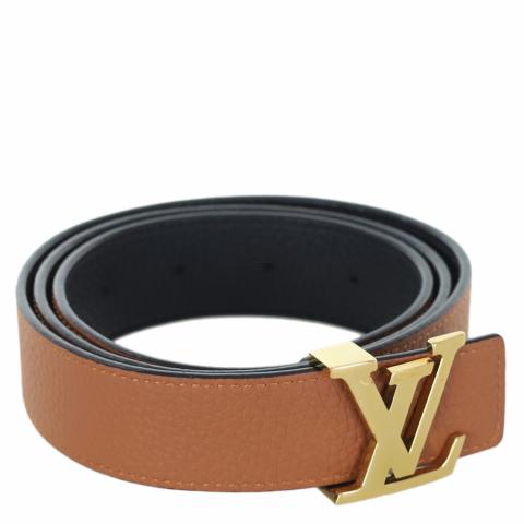 Initiales leather belt Louis Vuitton Black size L International in Leather  - 19491638
