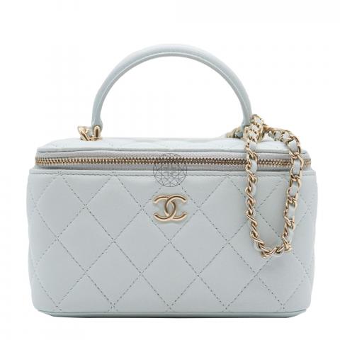 Sell Chanel Vanity Bag with Top Handle in Light Blue - Blue/Light