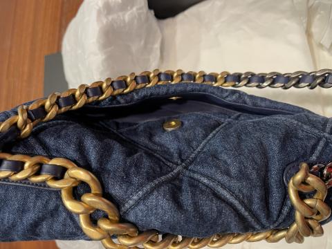 Sell Chanel Large Denim C19 Flap Bag - Blue