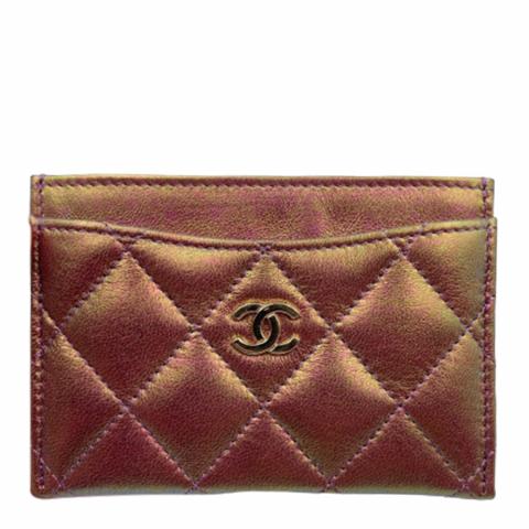 Sell Chanel Iridescent Card Holder - Gold/Purple 