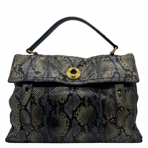 Yves Saint Laurent Muse Two Medium Croc Embossed Bag