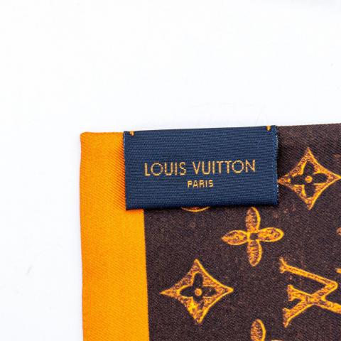 LOUIS VUITTON Catogram Multicolor Silk Scarf Bandeau