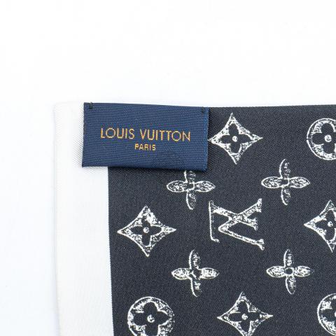 Louis Vuitton Stole Scarf Shawl Catogram Grace Coddington White