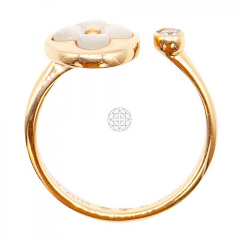 Louis Vuitton 18K Mother of Pearl & Diamond Color Blossom Mini Sun Ring -  18K Rose Gold Band, Rings - LOU297323