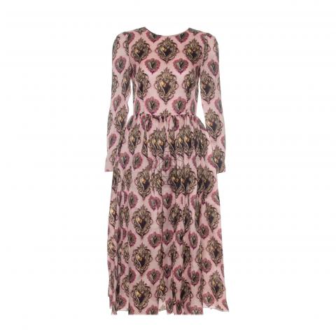Sell Dolce & Gabbana Chrome hearts printed midi dress - Pink/Multicolor |  HuntStreet.com