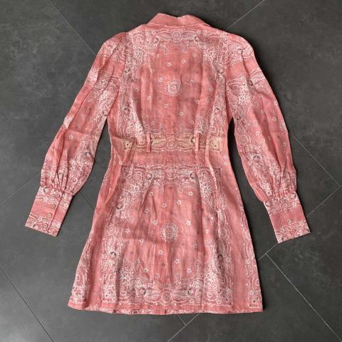 heathers bandana shirt dress Sell Zimmermann Heathers Bandana Shirt Dress - Pink/White