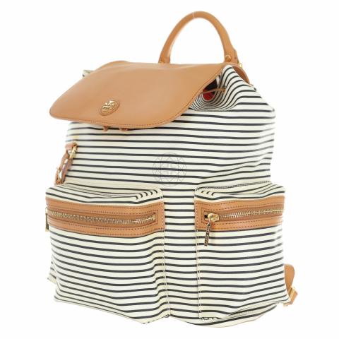 Sell Tory Burch Kerrington Striped Backpack - Black/White 