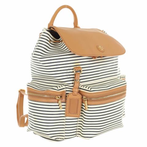 Sell Tory Burch Kerrington Striped Backpack - Black/White 