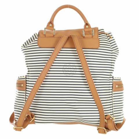 Sell Tory Burch Kerrington Striped Backpack - Black/White  display picture 1