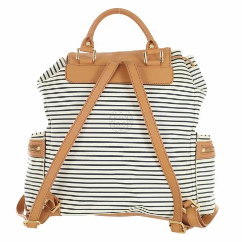 Sell Tory Burch Kerrington Striped Backpack - Black/White 