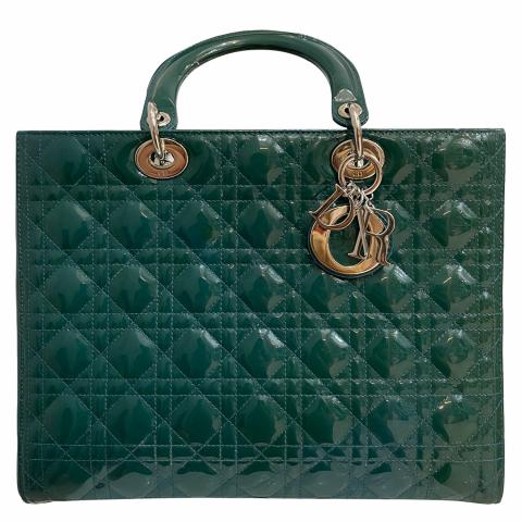 Sell Christian Dior Large Patent Lady Dior Bag - Green | Huntstreet.Com