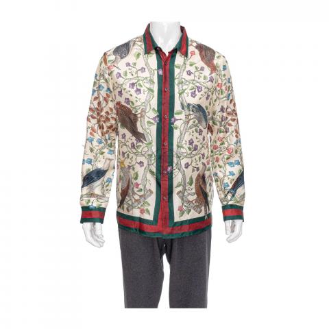 Sell Gucci Birds of Prey Silk Shirt - Multicolor | HuntStreet.com