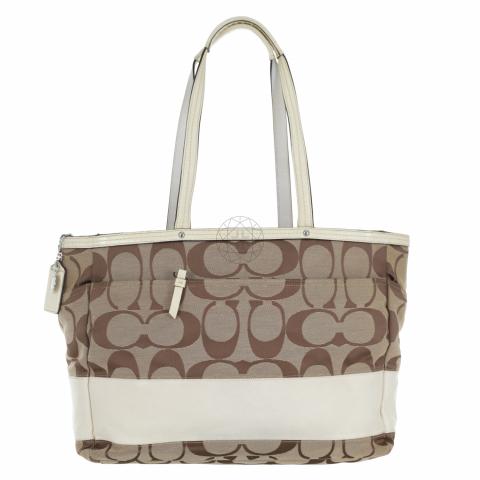 Sell Coach Signature Large Diaper Bag - Light Brown 