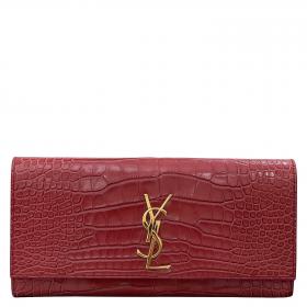 red saint laurent clutch