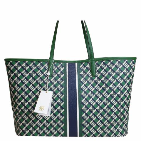 Sell Tory Burch Geo Logo Tote in Green - Green/Multicolor