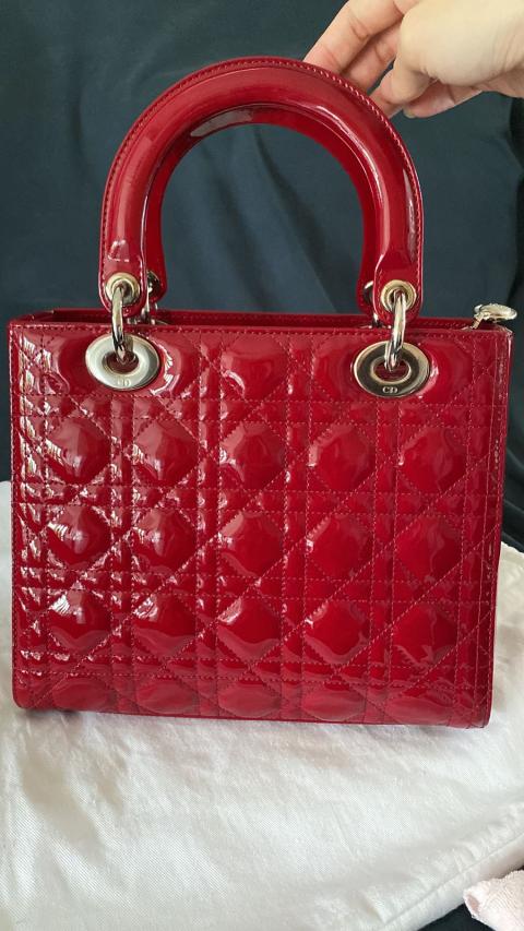 christian dior purse red