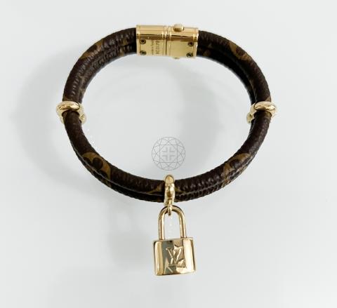 Louis Vuitton Bracelet Keep It Twice Epi metal Silbar e56107a No.142