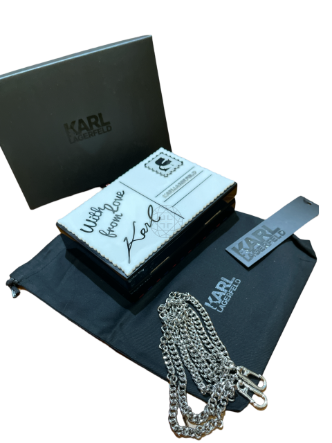 Karl Lagerfeld Designer Handbags, Postcard Box Clutch