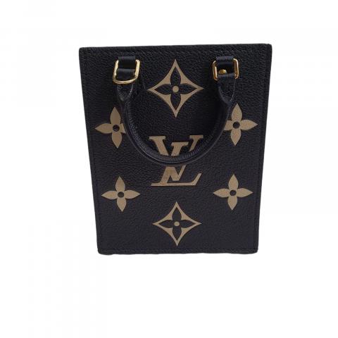 LOUIS VUITTON Petit Sac Plat Monogram/Empureinte leather Black/Beige S –  BRANDSHOP-RESHINE