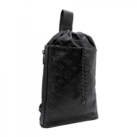Louis Vuitton Chalk Sling Bag Monogram Shadow Leather at 1stDibs